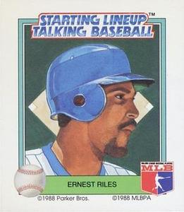 1988 Parker Bros. Starting Lineup Talking Baseball Milwaukee Brewers #18 Ernest Riles Front
