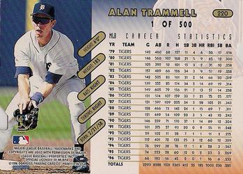 1997 Donruss - Press Proofs Gold #220 Alan Trammell Back