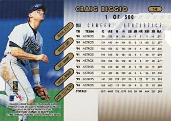 1997 Donruss - Press Proofs Gold #14 Craig Biggio Back