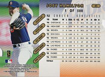1997 Donruss - Press Proofs Gold #45 Joey Hamilton Back