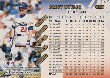 1997 Donruss - Press Proofs Gold #191 Brett Butler Back