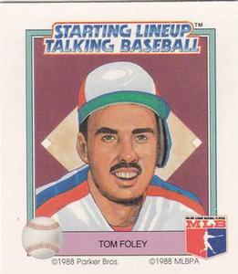 1988 Parker Bros. Starting Lineup Talking Baseball Montreal Expos #19 Tom Foley Front