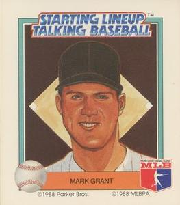 1988 Parker Bros. Starting Lineup Talking Baseball San Diego Padres #26 Mark Grant Front