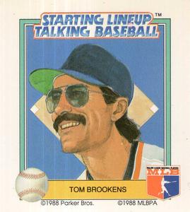 1988 Parker Bros. Starting Lineup Talking Baseball Detroit Tigers #15 Tom Brookens Front