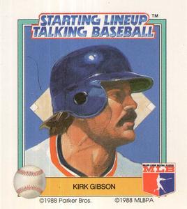 1988 Parker Bros. Starting Lineup Talking Baseball Detroit Tigers #21 Kirk Gibson Front