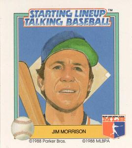1988 Parker Bros. Starting Lineup Talking Baseball Detroit Tigers #20 Jim Morrison Front
