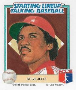 1988 Parker Bros. Starting Lineup Talking Baseball Philadelphia Phillies #16 Steve Jeltz Front