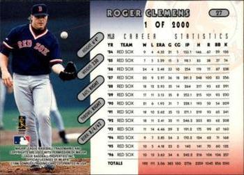1997 Donruss - Press Proofs Silver #27 Roger Clemens Back