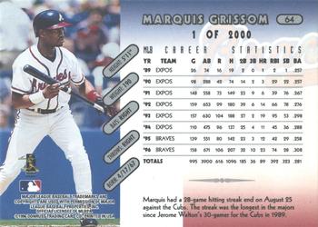 1997 Donruss - Press Proofs Silver #64 Marquis Grissom Back