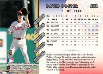 1997 Donruss - Press Proofs Silver #162 David Doster Back