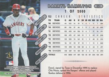 1997 Donruss - Press Proofs Silver #251 Darryl Hamilton Back
