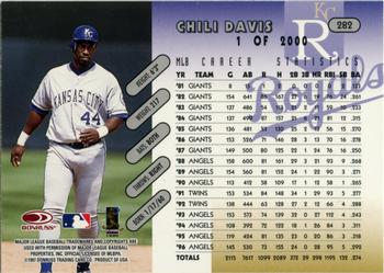 1997 Donruss - Press Proofs Silver #282 Chili Davis Back