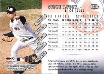 1997 Donruss - Press Proofs Silver #295 Steve Avery Back