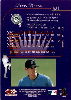 1997 Donruss - Press Proofs Silver #431 Kevin Brown Back