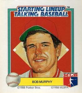 1988 Parker Bros. Starting Lineup Talking Baseball Cincinnati Reds #28 Rob Murphy Front