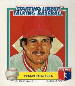 1988 Parker Bros. Starting Lineup Talking Baseball Cincinnati Reds #26 Dennis Rasmussen Front