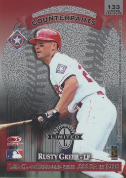 1997 Donruss Limited - Limited Exposure Non-Glossy #133 Larry Walker / Rusty Greer Back
