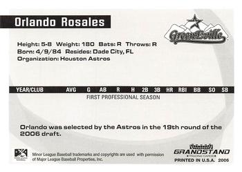 2006 Grandstand Appalachian League Top Prospects #NNO Orlando Rosales Back