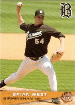 2006 Grandstand Birmingham Barons #NNO Brian West Front