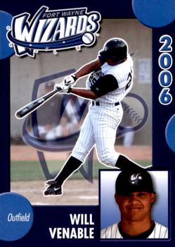 2006 Grandstand Fort Wayne Wizards #26 Will Venable Front