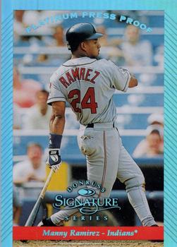 1997 Donruss Signature Series - Platinum Press Proofs #20 Manny Ramirez Front