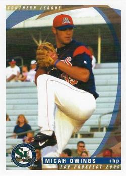2006 Grandstand Southern League Top Prospects #NNO Micah Owings Front