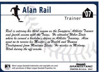 2007 Grandstand Beloit Snappers #NNO Alan Rail Back