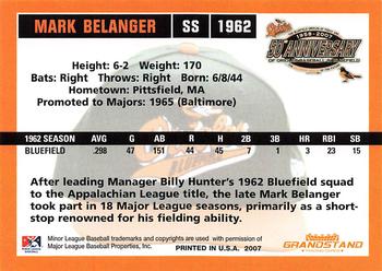 2007 Grandstand Bluefield Orioles 50th Anniversary #NNO Mark Belanger Back