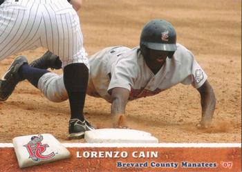 2007 Grandstand Brevard County Manatees #NNO Lorenzo Cain Front