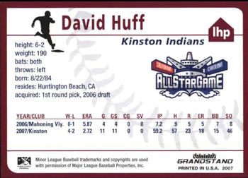 2007 Grandstand Carolina League All-Stars #NNO David Huff Back