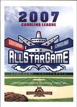 2007 Grandstand Carolina League All-Stars #NNO Header Front