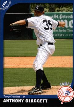 2007 Grandstand Tampa Yankees #NNO Anthony Claggett Front