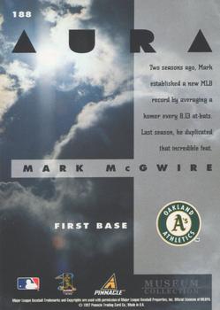 1997 New Pinnacle - Museum Collection #188 Mark McGwire Back
