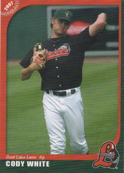 2007 Grandstand Great Lakes Loons #NNO Cody White Front