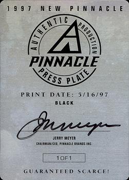 1997 New Pinnacle - Press Plates Front Black #142 Mark McGwire Back