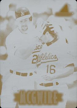 1997 New Pinnacle - Press Plates Front Black #142 Mark McGwire Front