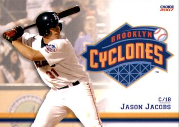 2007 Choice Brooklyn Cyclones #15 Jason Jacobs Front