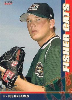 2007 Choice New Hampshire Fisher Cats #07 Justin James Front