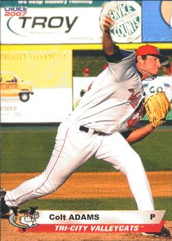 2007 Choice Tri-City ValleyCats #01 Colt Adams Front