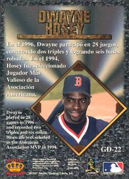 1997 Pacific Prism Invincible - Gems of the Diamond #GD-22 Dwayne Hosey Back