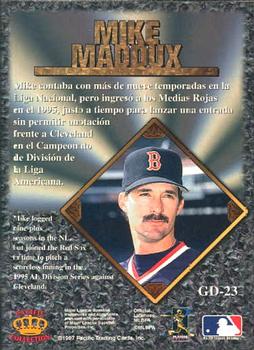 1997 Pacific Prism Invincible - Gems of the Diamond #GD-23 Mike Maddux Back