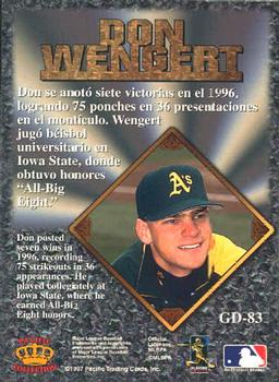1997 Pacific Prism Invincible - Gems of the Diamond #GD-83 Don Wengert Back