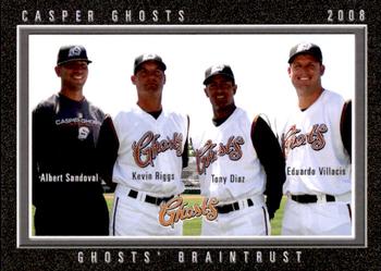 2008 Grandstand Casper Ghosts #NNO Alberto Sandoval / Kevin Riggs / Tony Diaz / Eduardo Villacis Front
