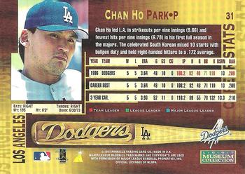 1997 Pinnacle - Museum Collection #31 Chan Ho Park Back
