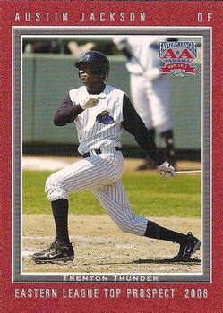 2008 Grandstand Eastern League Top Prospects #NNO Austin Jackson Front