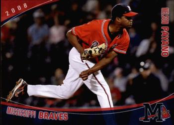 2008 Grandstand Mississippi Braves #NNO Nelson Payano Front