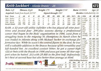 1997 Score - Hobby Reserve by Score #472 Keith Lockhart Back