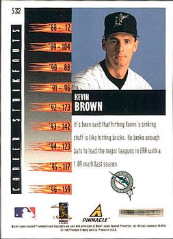 1997 Score - Hobby Reserve by Score #532 Kevin Brown Back