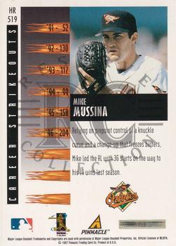 1997 Score Hobby Reserve - Reserve Collection #HR519 Mike Mussina Back