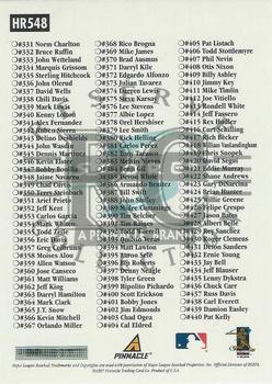 1997 Score Hobby Reserve - Reserve Collection #HR548 Ken Griffey Jr. Back